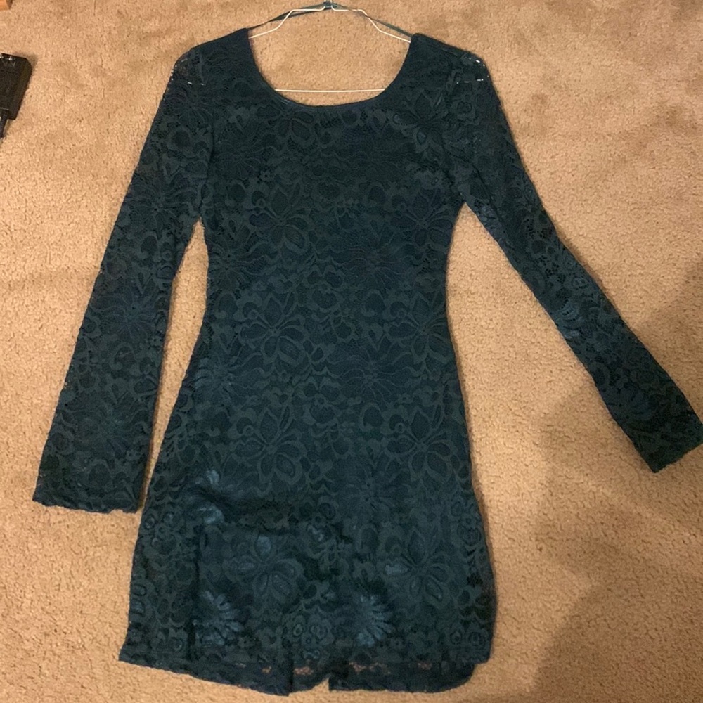 Francesca’s Women’s Formal Lace Dress in Green Size Small